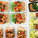 Meal prep chicken spicy lunch bowls sweet potatoes lemon